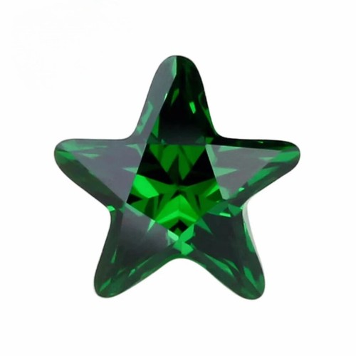 Piedras preciosas circonitas cúbicas sueltas 3x3 ~ 8x8 mm en forma de estrella verde azul 5A para joyería - Imagen 14 de 28