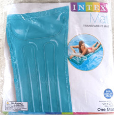 NEW Inflatable Pool Float Floating Mat BLUE 72in x 27in Summer