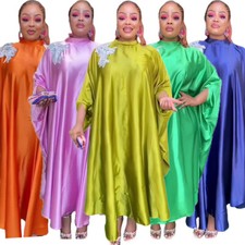 Oversize African Women Kaftan Long Maxi Dress Batwing Sleeve Abaya Dashiki Gown