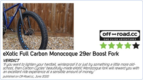 White eXotic Rigid Carbon 26 Inch Mountain Bike Fork, Post Mount Disc 42.5cm - Picture 5 of 12