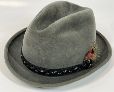 美品 Stetson the Sovereign Fedora フェルトハット Vintage Sovereign John B Stetson Gray 1960s Felt Fedora Hat Cap