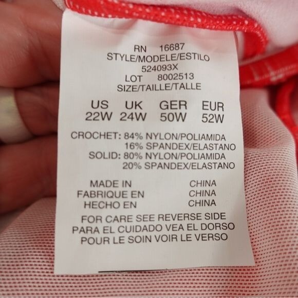 Swim Solutions Coral Thigh Minimizer Tummy Control Swim Dress Sz 22W Fly Away eBay