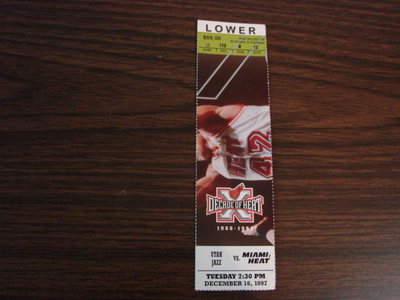 Miami Heat vs Utah Jazz Ticket Stub 12-16-97 | eBay