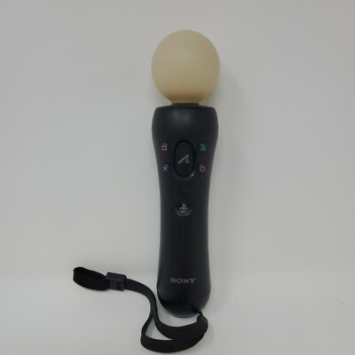 Sony PlayStation Move Motion Controller - Black (CECH-ZCM1U) Yellowed Untested 