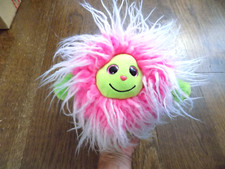 FUZZY Ty Monstaz Frizzy 6” Frizzy Hairy Pink Green Monster Ball Plush Doll 2014