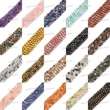 Natural Gemstone Faceted 8mm Cube Dice Square Beads Jewelry Making Strand 15.5"