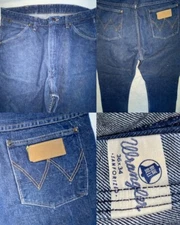 VTG 50S MENS 34 X 28 WRANGLER BLUE BELL RIGID DARK DENIM COWBOY JEANS PANTS