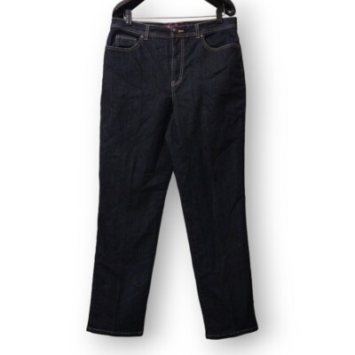 Gloria Vanderbilt Jeans Womens 14 Amanda High Rise Dark Wash Straight Stretch 