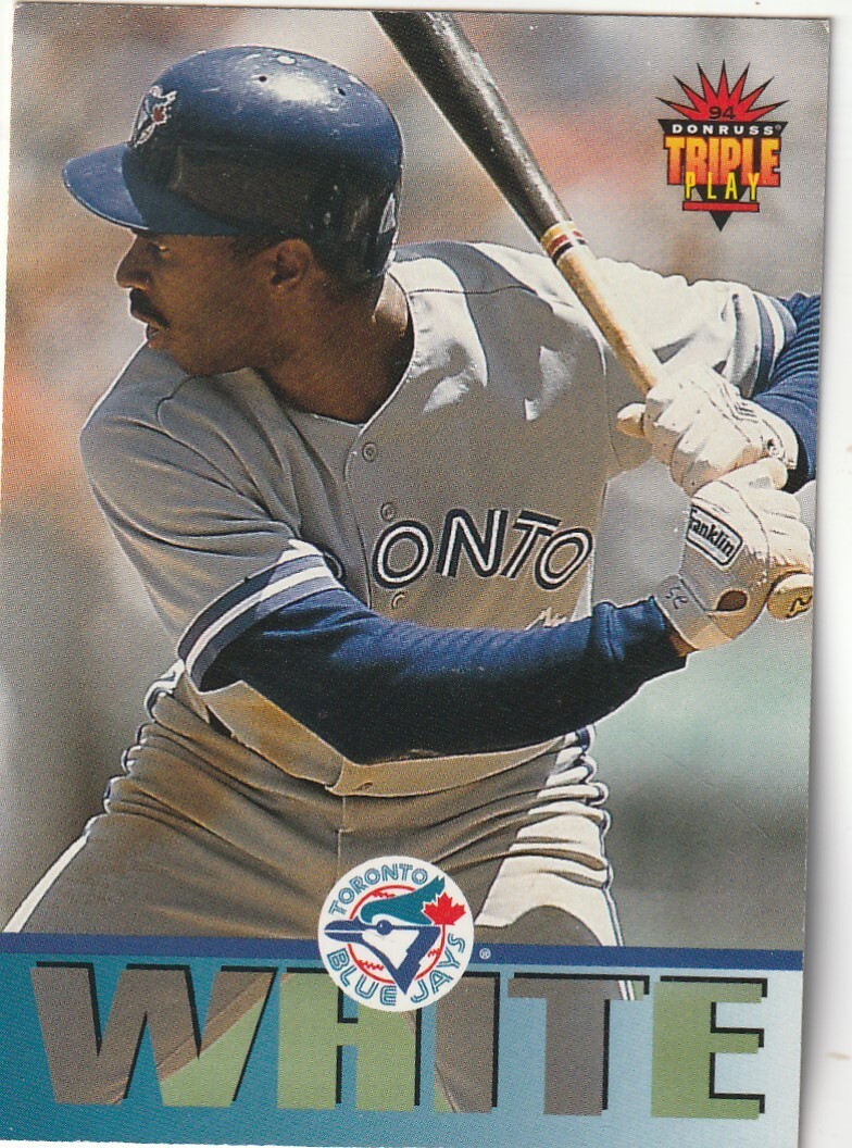 FRE SHIPPING-MINT-1994 Donruss Triple Play Devon White #40 BLUE JAYS