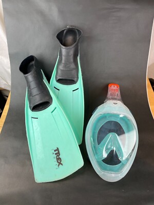 SET Subea Easybreath Schnorchelmaske M-L + Flossen Gr. 44-45 gebraucht - ok