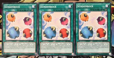 3x Sündenbock LDK2-DEJ28 Common DEUTSCH 2.Auflage Playset NM Yu-Gi-Oh