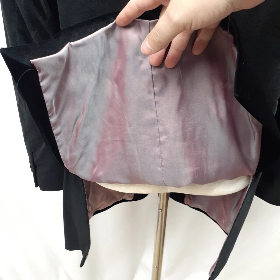 Wilke Rodriguez мужской бархат хлопок 40 длинная куртка спортивное пальто блейзер двойной вентиляционные отверстия - Изображение 4 из 4