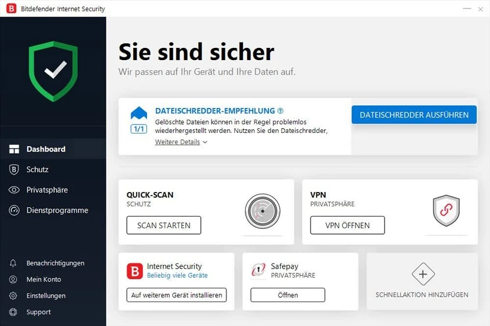 Bitdefender Internet Security 2025-2026 Multi-Device 1-5 PC Digitaler Versand - Bild 3 von 4