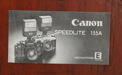 CANON SPEEDLITE 155A FLASH INSTRUCTIONS/131684