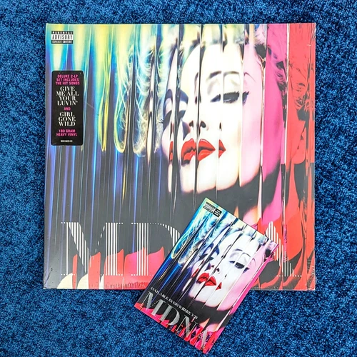 MADONNA SEALED MDNA 2x 12'' VINYL LP US 2012 First Pressing Promo Hype &  CARD