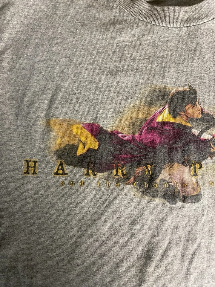 Camiseta vintage Y2K niño Harry Potter cámara secreta gris grande Foto 3 de 4