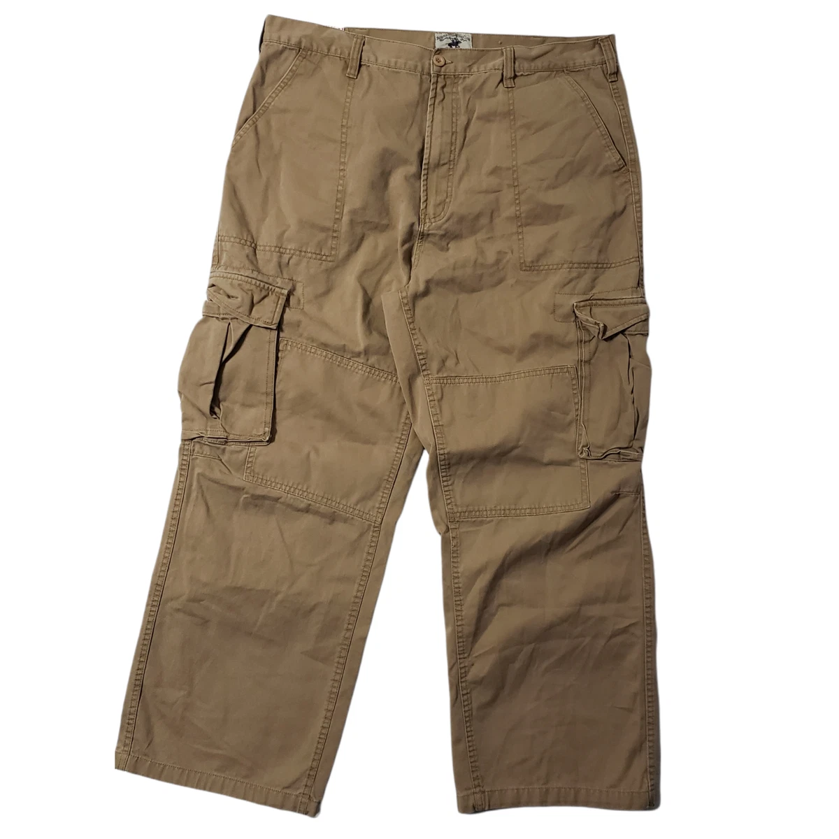 Beverly Hills Polo Club Cargo Pants Men 38X30 Utility Outdoor Hiking Beige  Khaki | eBay