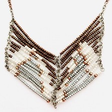 Southwest Style Long Necklace Seed Bead Southwestern Boho Statement Jewelry