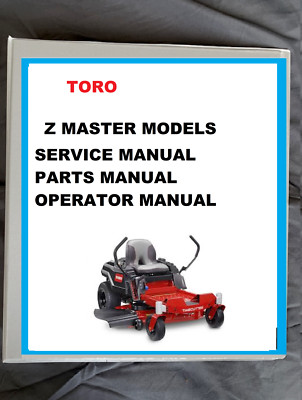 Toro z master g3 zero turn riding lawn mower shop Service Repair & parts Manual