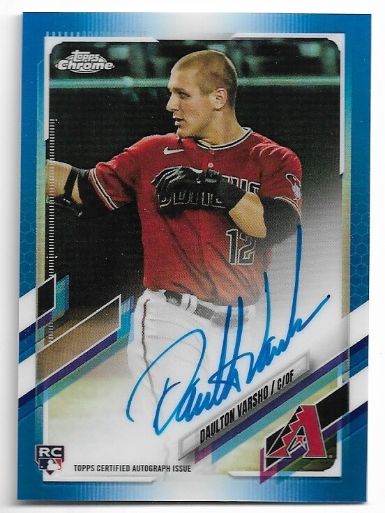 2021 TOPPS CHROME ROOKIE AUTOGRAPH BLUE PARALLEL #RA-DV DAULTON VARSHO 106/150