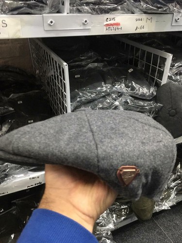 Peaky Newsboy Herringbone Tweed Wolle Baker Boy Gatsby schwarz Mütze Flatcap S-XXL - Bild 18 von 47