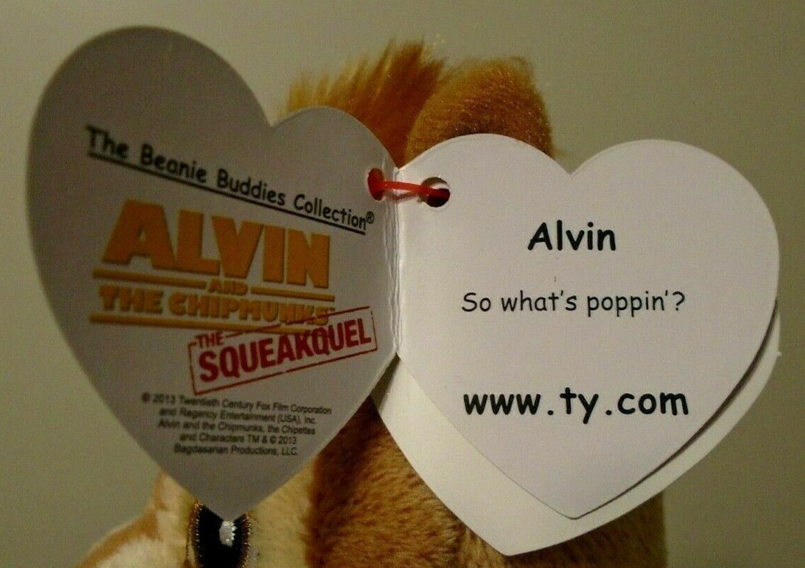 Ty Beanie Buddy - ALVIN the Chipmunk (10 Inch Plush)(Alvin & the Chipmunks)  MWMT
