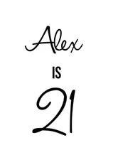 21st birthday cookie Stamp Number 21