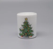 Fancy Design Christmas Tree Candle Porcelain Holder W. Germany Biederman Vintage