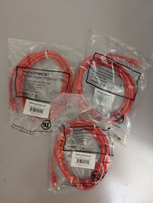 3x Monoprice 7ft 24AWG Cat5e 350MHz UTP Ethernet Network Cable Red NEW