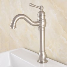 Brushed Nickel Kitchen Wet Bar Bathroom Vessel Sink Faucet Mixer Tap Gnf307