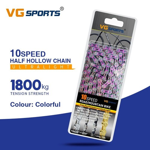 VG Sports 9 10 11 Speed MTB Bike Colorful Chains Ultralight 116L For Shimano - Picture 10 of 15