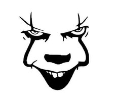 Clown Pennywise It Vinyl Car Window Decal Sticker Clown Pennywise It Vinyl Car Window Decal Sticker