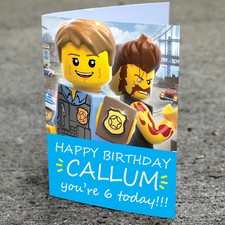 Lego City Birthday Card - Professionally prin...