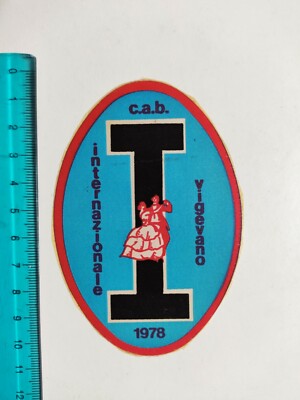 Adhesive C.A.B. Internazionale Vigevano 1978 Sticker Autocollant 80S Original