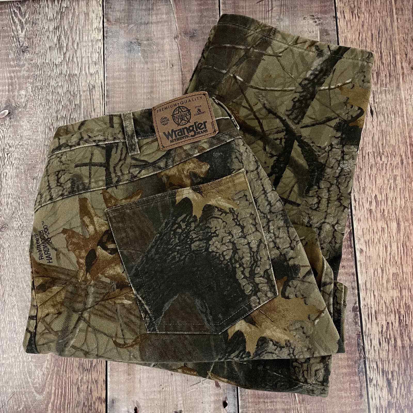 Wrangler Realtree Camo Jeans Mens 42x30 Hardwood Camouflage Hunting Denim |  eBay