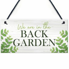 Back Garden Signs Hanging Door Wall Plaque Welcome Sign Home Decor Family Gift