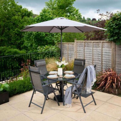 metal garden furniture with reclining chairs