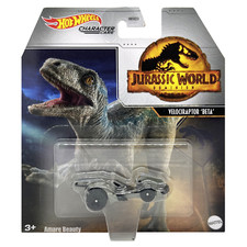 Hot Wheels Character Cars Jurassic World Toys Die-Cast - Velociraptor Beta
