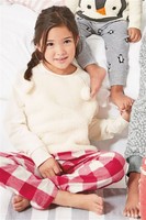 Next Girls Soft Fluffy Pyjamas Cream Red Checked Age 11 Yrs 10-11 Yrs Next Girls Soft Fluffy Pyjamas Cream Red Checked Age 11 Yrs 10-11 Yrs