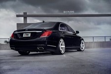 Cars strasse wheels mercedes benz s550 black Desk Mat Stitched