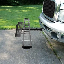 Motorcycle Scooter DirtBike Carrier Hauler Hitch Mount Rack Ramp Anti Tilt 75"