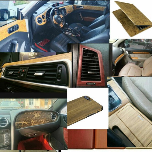 Wood Grain Car Wrap Film Stickers PVC Self-Adhesive Decals Car Motorcycle Decor - Picture 7 of 22