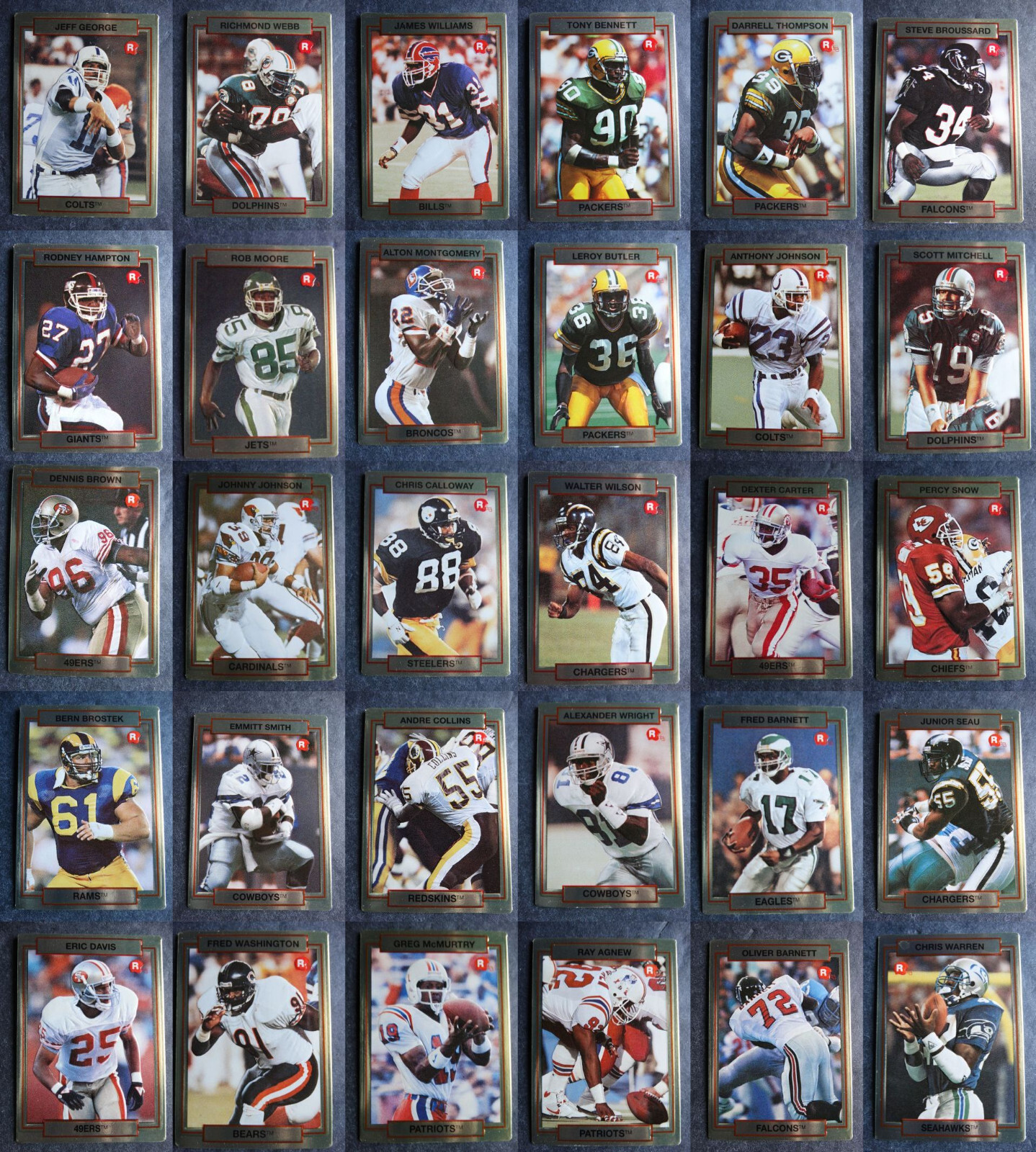 1990 Action Packed Rookie Update Football Cards Complete Your Set U Pick 1-84