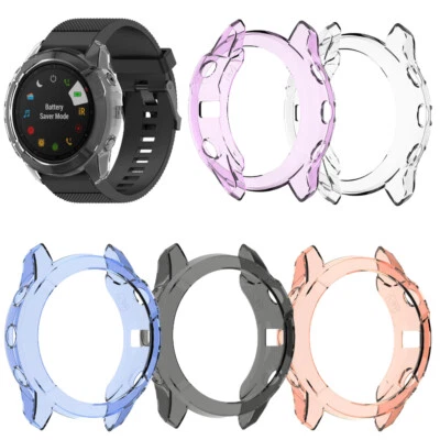 Case For Garmin Fenix 6/6S/6X Pro TPU Clear Bumper Ultra Slim Anti-scratch Cover