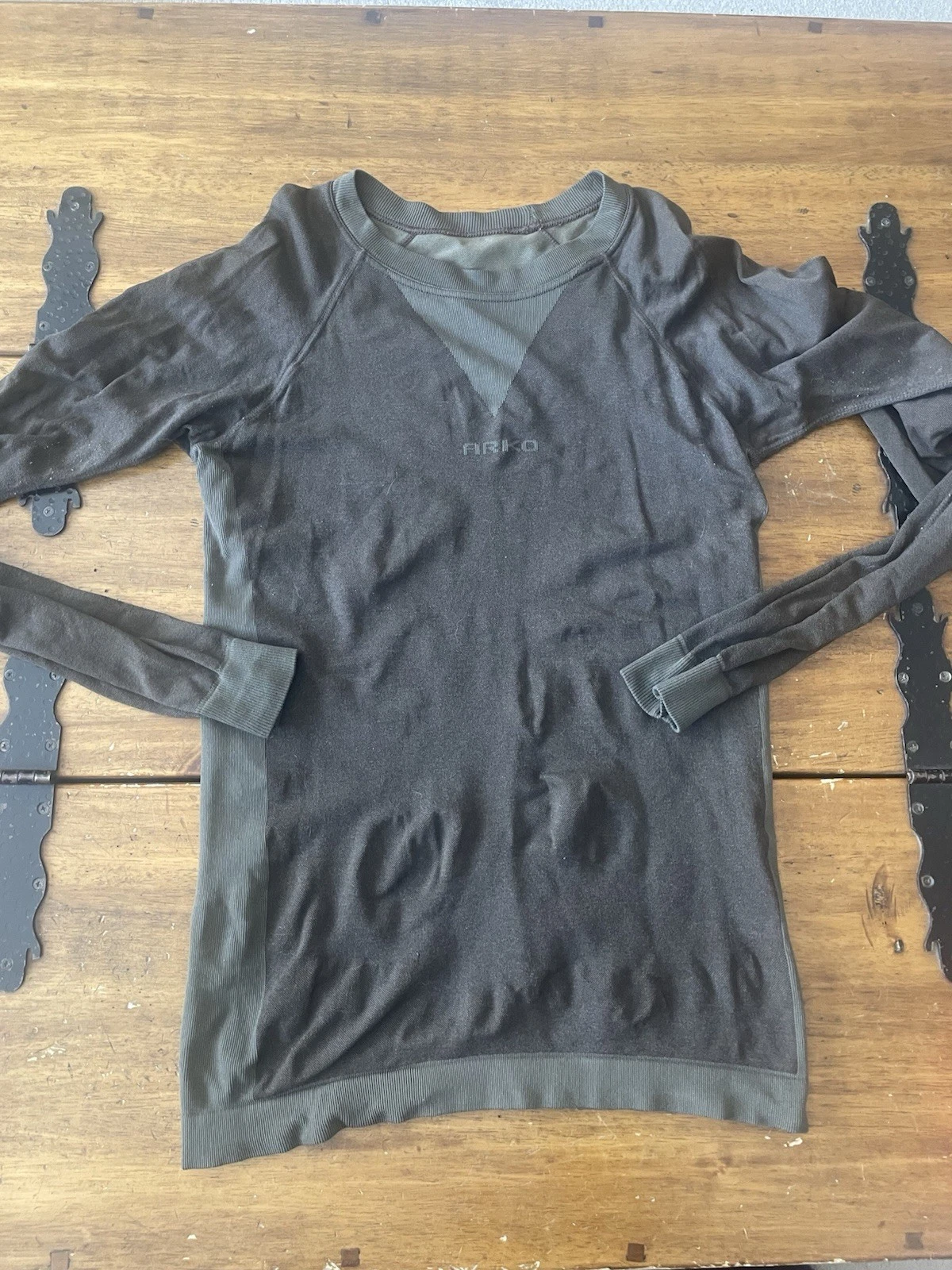 Arko Base Layer Shirt Top L/XL L XL Made In Italy Brown Seamless