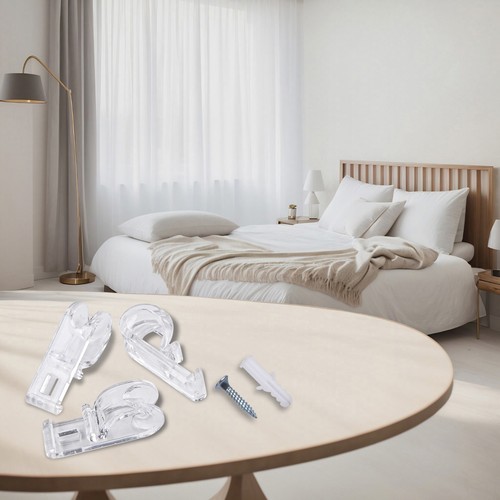 Quick and Convenient Installation Clear Blind Clips for Sheer Curtains (20pcs) - Afbeelding 4 van 15
