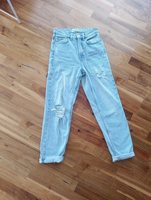 Stradivarius Mom Jeans Größe 34 Slim Fit Beinlänge 68cm