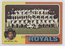 1975 Topps Team Checklist Kansas City Royals Team Jack McKeon #72 14tz