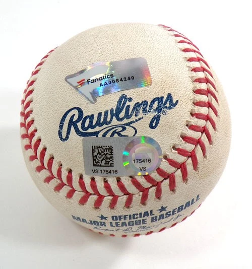 8-30-20 Aaron Hicks Game 1-Used Home Run Baseball/Diaz Pitching Bottom 7th COA - Image 2 of 4