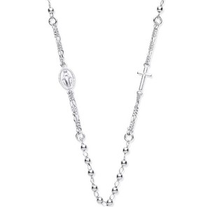 Top Seller Rosario Argento Sterling 925 Perlina San Cristoforo NeclacE da Uomo